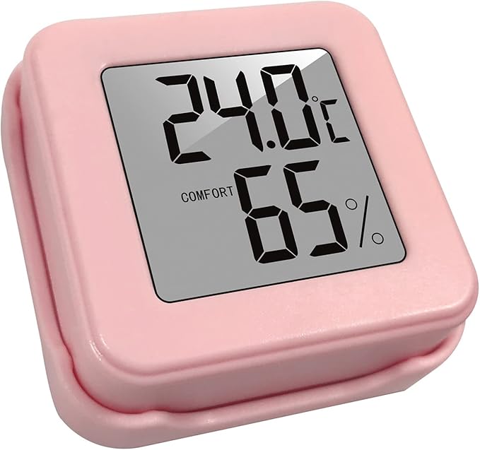 Muloo Digital Hygrometer Indoor Thermometer Humidity Meter Room Thermometer Accurate Temperature Humidity Monitor for Home Temperature and Humidity Meter Pink by Unknown