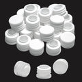 3/4" (19mm) Plastic Hole Plugs White -Round Chair Leg Caps, Flush Mount Pipe Plugs, Tubing End Caps for Metal&Wood Legs Tube, Outdoor Furniture Feet caps & Table Plastic Plugs, 24 PCS by EASYEAH