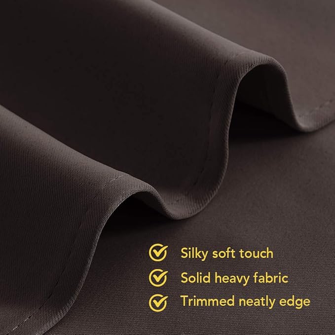 NICETOWN Blackout Curtain Panels for Bedroom Window, Triple Weave Microfiber Energy Saving Thermal Insulated Solid Grommet Blackout Draperies and Drapes (1 Pair, 34 inches by 63 Inch, Toffee Brown) - Image 6