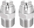 uxcell Flat Fan Spray Tip - 1/4BSPT Male Thread 304 Stainless Steel Nozzle - 65 Degree 2.4mm Orifice Diameter - 2 Pcs by uxcell