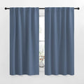 NICETOWN Blackout Curtains Window Panel Drapes - (Stone Blue Color) W42 x L63, 2 Panels, Home Decoration Light Blocking Thermal Insulated Blackout Rod Pocket & Back Loop Draperies for Living Room by NICETOWN