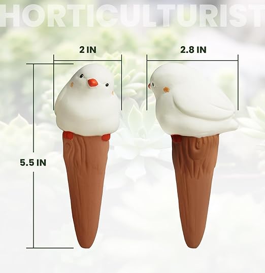 Bird Shaped Plant Watering Globes(4ps) Plants Suitable for Indoor and Outdoor Use Should be Kept Constantly Moist. The Interesting Shape Makes The Garden More Interesting and Beautiful. - Image 2