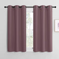 NICETOWN Dry Rose Room Darkening Curtains for Kitchen, Set of 2, 42 inches Wide by 50 inches Long, Window Treatment Thermal Insulated Solid Grommet Room Darkening Curtains/Drapes for Bedroom by NICETOWN