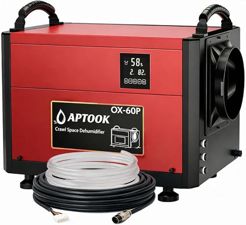 110 Pints Commercial Dehumidifiers for Crawl Spaces & Basement,Under House,Warehouse & Job Sites, Crawl Space Dehumidifier with Drain Hose, Remote Control, Auto Defrost, Humidity Control, CSA Listed by APTOOK