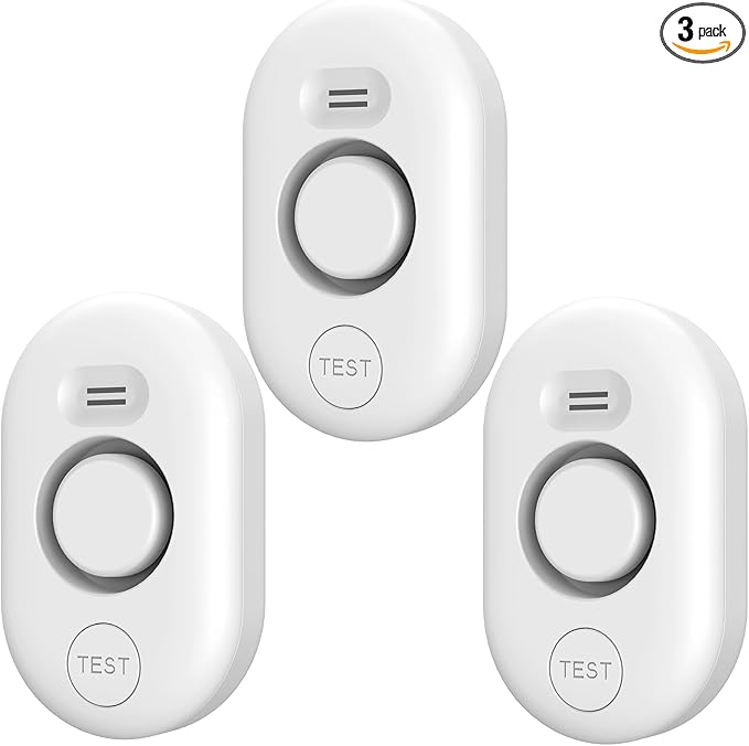 3 Pack WD61 Water Leak Detector for Home, Support Pair with METAK W13 WiFi Gateway (Sold Separately) for App Alert, Water Flood/Drip Sensor Alarm for Basement/Kitchen/Bathroom/Laundry Room,Sink/Pipe by METAK
