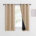NICETOWN Warm Curtains for Winter, Bedroom Full Blackout Curtain Panel, Great Job for Blocking Light, Complete Blackout Drapery with Black Liner for Night Shift (Biscotti Beige, 1 Panel, 42 by 54) by NICETOWN
