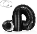 4Inch 10FT Long Flexible Aluminum Air Ducting, Heavy-Duty Black 4 Layer Dryer Vent Hose, Dryer Duct for HVAC Ventilation,Duct Fan Systems, 2 Stainless Steel Clamps Include by YIJUHOU