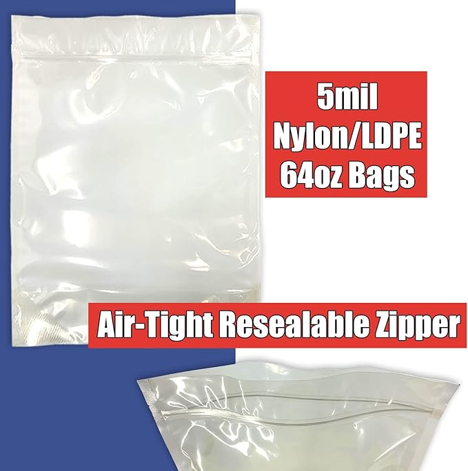 3D Printer Filament Storage Kit (Pack of 5) Includes: 5 Resealable Nylon/LDPE Gusseted Plastic Bags, 5 Large Oversize Rechargeable Clay Desiccant Drying Packs, 5 Humidity Indicator Cards - Image 3