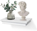 AHDECOR White Floating Shelves Wall Mounted, Deeper Wall Storage Shelf for Home Décor, Super Sturdy, Easy to Install, 12” Wide, 7.75” Deep by AHDECOR