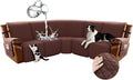 Arfntevss Waterproof Recliner Sectional Couch Covers for Reclining Sectional L Shape Sofa Cover Washable Recliner L Shaped Slipcover Sets for Dog Furniture Protector (5 Seater, Chocolate Brown) by Arfntevss