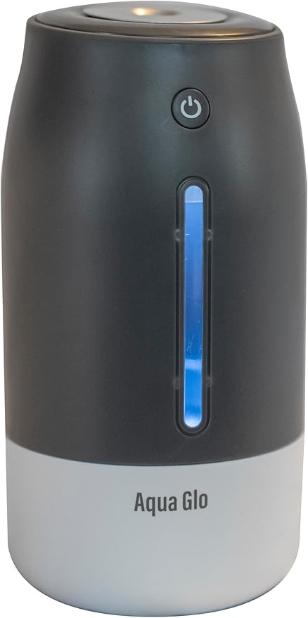 AG250HUM-V2-C Personal, Portable Humidifier – Ultrasonic Cool Mist Output with Built In Rechargeable Battery – Up to 5 Hours of Use - Charcoal by Airvana