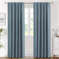 H.VERSAILTEX Blackout Curtains Thermal Insulated Window Treatment Panels Room Darkening Blackout Drapes for Living Room Back Tab/Rod Pocket Bedroom Draperies (2 Panels, Stone Blue, 42 x 84 Inch) by HVERSAILTEX