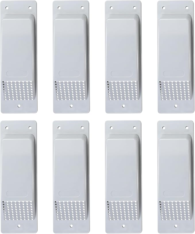 8 Pack Shipping Container Air Vent, Cross Flow Ventilation,Reduce Heat and Humidity for Cargo Shipping Containers - Light Grey by Vanshly