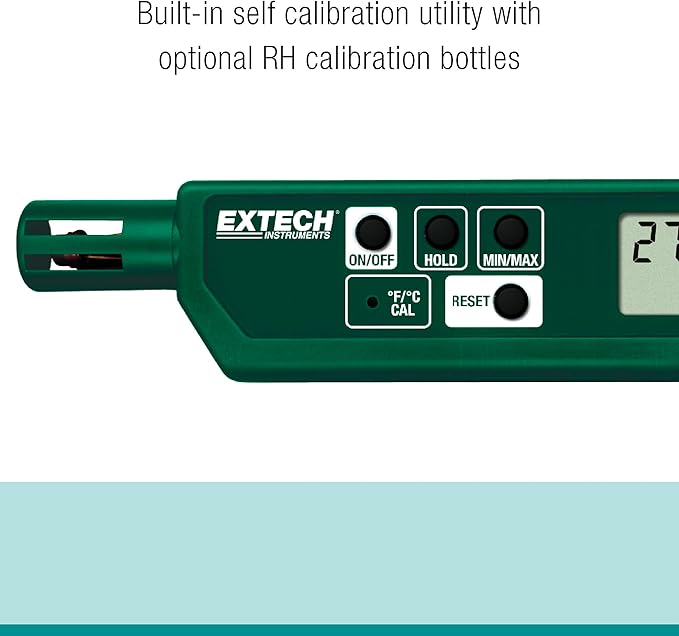Extech 445580 Humidity and Temperature Pen with Fast Response Sensor, Min/Max Memory, Dual LCD, Pocket-Sized Hygrometer for HVAC, Labs, Storage Rooms, Indoor Air Monitoring - Image 5