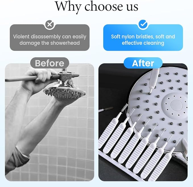 Shower Head Cleaning Brush for Small Hole, 2026 New Upgrade Gap Hole Anti-Clogging Cleaning Brush, Multifunctional Shower Cleaning Tools, Showerhead Cleaning Brushes Picks for Bathroom (40 Pcak) - Image 4