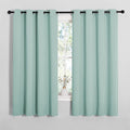 NICETOWN Bedroom Curtain Panels Blackout Draperies, Thermal Insulated Solid Grommet Blackout Curtains/Drapes (Aqua, One Pair, 55 by 68-inch) by NICETOWN