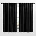 NICETOWN Halloween Blackout Curtain Blinds Window Panels - (Black Color) W52 x L63, Double Panels, Thermal Insulated Blackout Draperies for Living Room by NICETOWN