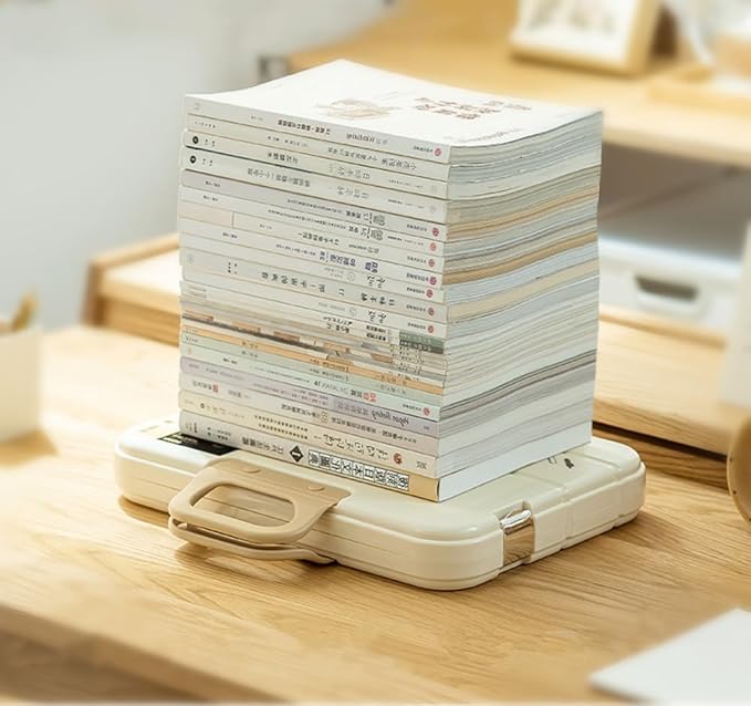 RadefasunC Clear Waterproof Document Storage Box with Snaps PP Files Organizer Cases for A4 Paper Magazines Notebooks School or Office Supplies (Pure White, 1pcs) - Image 4