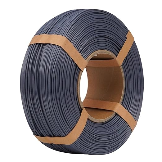 Inland V2 PLA PRO (PLA+) 3D Printer Filament Refill, 1.75mm Spooless Filament, Dimensional Accuracy +/- 0.03mm, 1KG (2.2lbs) Gray Refill for Inland Reusable Spools, Bambu Lab Compatible - Image 4