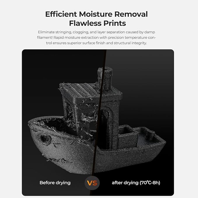 Creality Multi-Kilo Filament Dryer，Fireproof and Moisture-Proof Detachable Heating Module Maximum Temperature 70℃, Compatible with 1kg/2kg/3kg/5kg Filaments - Image 3