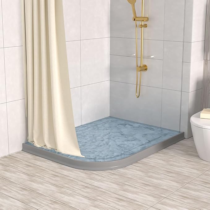 Duzzy 118 Inch Shower Threshold Water Dam, Shower Water Guard to Keep Water in Shower, Shower Water Stopper Dry and Wet Separation Suitable for Bathroom and Kitchen - Image 7
