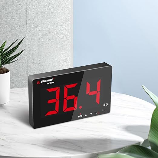 Decibel Meter 30dB-130dB, Wall Mounted Hanging Sound Level Meter for Classroom Noise, Large Screen SPL Meter with Alarm, USB Powered Noise Tester for Public Area/Restaurant - Image 4