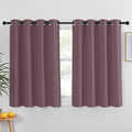 NICETOWN Blackout Small Window Curtain 54 inches Length - Thermal Insulated Solid Grommet Sound & Light Reducing Room Darkening Drape for Kitchen/Nursery, Dry Rose (1 Panel, W52 x L54) by NICETOWN