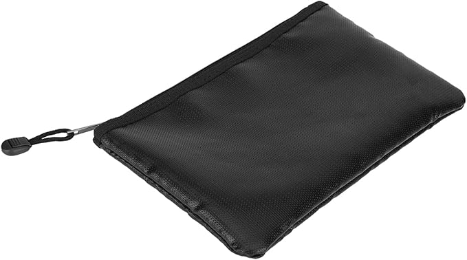 plplaaoo Fire Document Bag Briefcase High Temperature Liquid Silicone Material for Passport Money Laptop Keeping Home Use Black 27x16cm 29x20cm (27 * 16CM) - Image 2