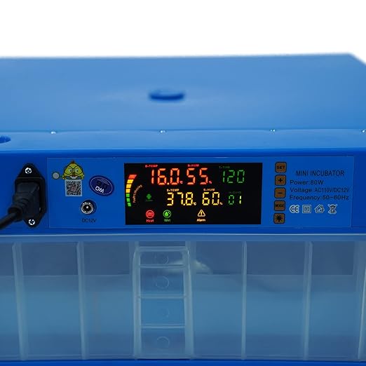 64 Hatching Eggs Incubator Digital Automatic Incubator, Temperature Humidity Control, 360° Automatic Egg Turner, Function Panel Display for Hatching Chicken Duck Goose Pigeon Quail - Image 5