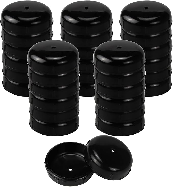 APPLIANCEMATES 1-1/2" Wrought Iron Patio Furniture Feet Glides,32 Pcs Plastic Outdoor Patio Furniture Feet Protectors Protecting Floor Surfaces from Scratches(Black) by YourHomeApplianceMates