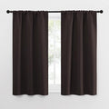 NICETOWN Kitchen Curtains Thermal Insulated Curtains & Drapes, Small Window Blackout Curtain Panels for Girls Room (Toffee Brown, 34" Wide x 54" Long, 2 Panels) by NICETOWN