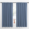 NICETOWN Blackout Curtains for Living Curtains, Window Treatment Blackout Curtain Panels, Home Decor Thermal Insulated Solid Drapes for Bedroom (Stone Blue, Set of 2, 52 by 63 Inch) by NICETOWN