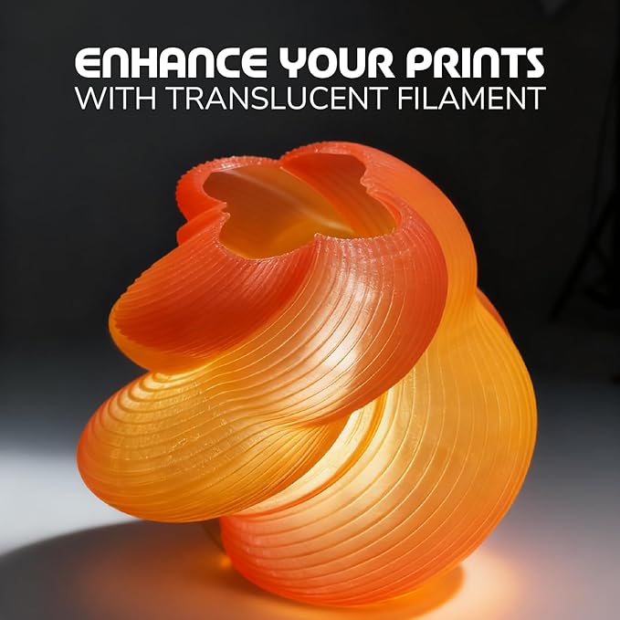 Polymaker Panchroma Gradient PLA Translucent Orange and Yellow 3D Printing Filament 1.75mm 1KG, Premium Gradient PLA, Easy to Print, AMS Compatible, Perfect for Lamp Shades, Vases, Ornaments - Image 2