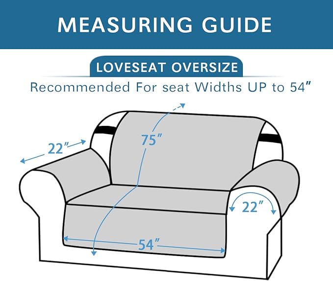 H.VERSAILTEX 100% Waterproof Sofa Slipcover Washable Loveseat Cover for 2 Cushion Cover Non-Slip Furniture Protector with Silicone Backing Couch Cover for Pets (Oversized Loveseat, Taupe) - Image 3