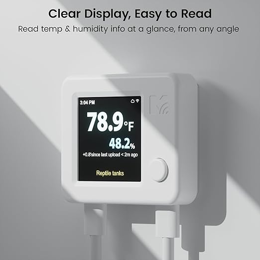 MOCREO WiFi Reptile Hygrometer Indoor Thermometer, Smart Humidity and Temperature Sensor, Remote Monitor with App Push Notification, Email Alerts, 2-Year Data Export, for Greenhouse Incubator - Image 4