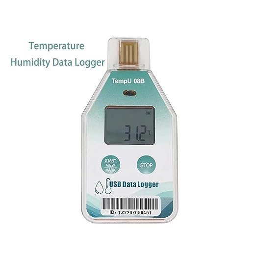 Disposable Temperature Humidity Data Logger with 32000 Point PDF Report for Cold Chain Transport(TempU08B,1pc) - Image 2