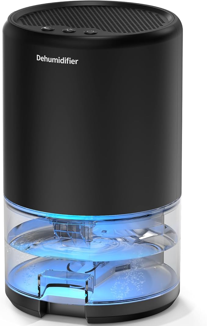 Dehumidifier, 35 oz Small Dehumidifiers for Home, Bathroom, Bedroom, Closet, Ultra-Quiet with Sleep Mode, 7 Color Lights & Auto Shut Off, Compact & Portable for RV, Rooms, Basement, Energy Saving by Lonxfy