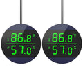 QZQ Reptile Thermometer and Humidity Gauge, LED Digital Thermometer Hydrometer, Reptile Tank Accessories for Bearded Dragon, Crested Gecko, Snake, Lizard, USB Power Supply (2 Pack Blue) by QZQ