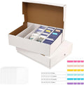 Sports Card Box 5 Row 3200 Count,Cardboard Card Storage Box with Divider Bulk Card Storage Baseball Card Boxe,Sports Cards Storage Box for Card Game Storage Box for PKMN/TCG/Magic/Mtg(2Pack) by BIU-BOOM