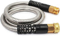 Cesun Metal Garden, Short Connector, Water Lead-in Hose Extension, Extremely Flexible, for Hose Reel/RV/Dehumidifier, Lightweight/Durable/Drinking Water Safe SS Female to Male, 5FT by Cesun
