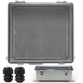 MAKERELE Outside Electrical Box Plastic Enclosure IP67 Waterproof junction Box Clear Cover Plate with Stainless Steel Buckles 13×13×5.1 inch(330×330×130mm) by MAKERELE