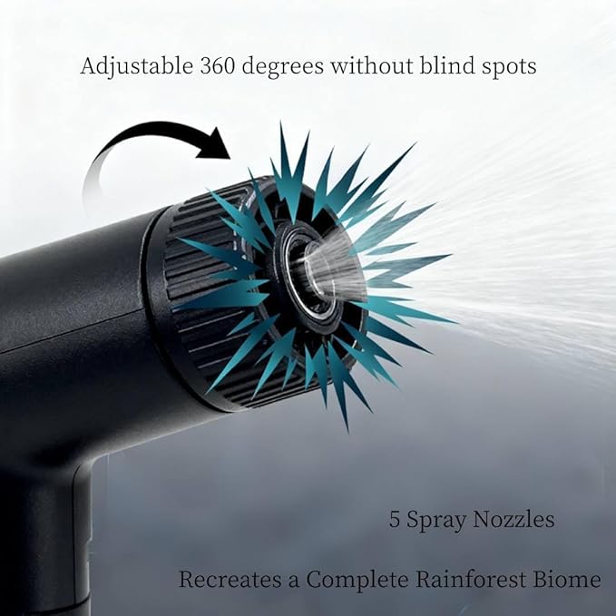 Reptile Mister System, Mister for Reptile Tank Terrarium Fogger/Humidifier & 360° Nozzles 5PCS, Reptile Misters Automatic for Bearded Dragon，Snake, Gecko, Frog, Lizard - Image 4