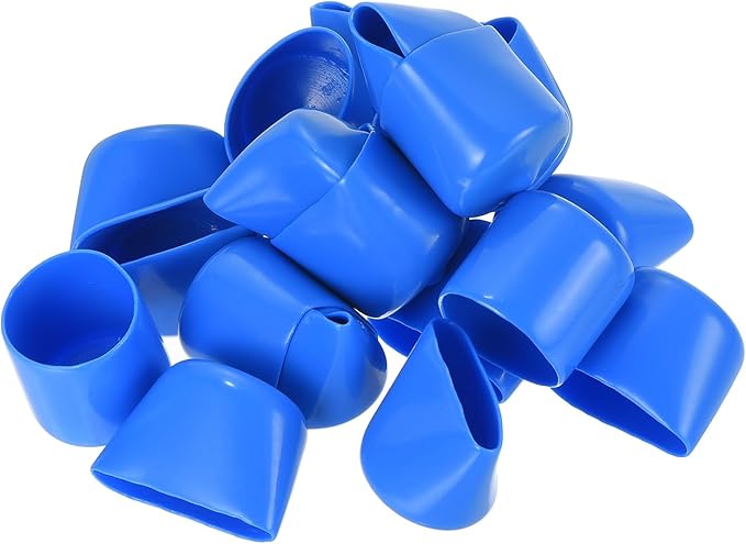 uxcell 20pcs Rubber End Caps 25mm ID Vinyl Round Tube Bolt Cap Cover Screw Thread Protectors Light Blue - Image 4