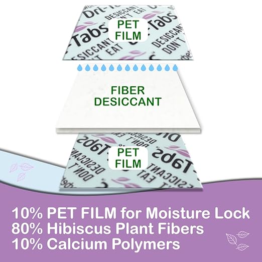 Dri-Tabs | Food-Safe Moisture Absorbers – Keep Fruits, Veggies, Snacks, Bread & More Fresher, Longer! Eco-Friendly, Plant Based Desiccant That Replaces Silica Gel Packets - 75pk (Magenta) - Image 7