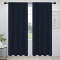Easy-Going Rod Pocket Blackout Curtains for Bedroom, Room Darkening Window Curtains for Living Room, Thermal Insulated Noise Reduction Solid Window Drapes, 2 Panels(52x84 in, Navy) by Easy-Going