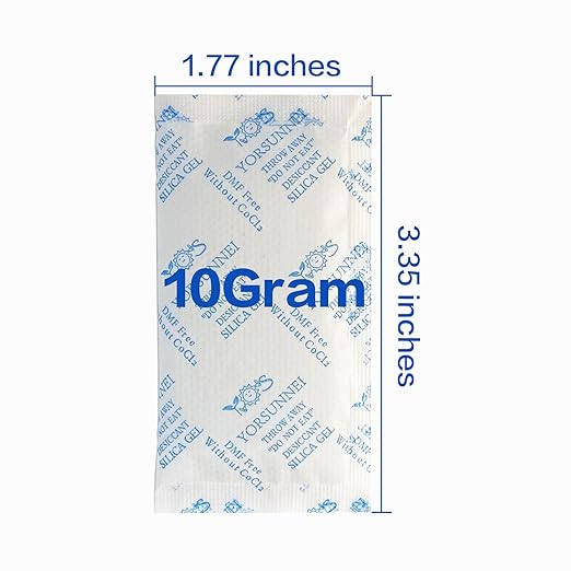 Silica Gel Packets 10 Gram [30 Packs], Reusable Desiccant Packs for Storage, Rechargeable Moisture Absorber Food Grade Silica Gel Packs for Moisture Control - Image 2