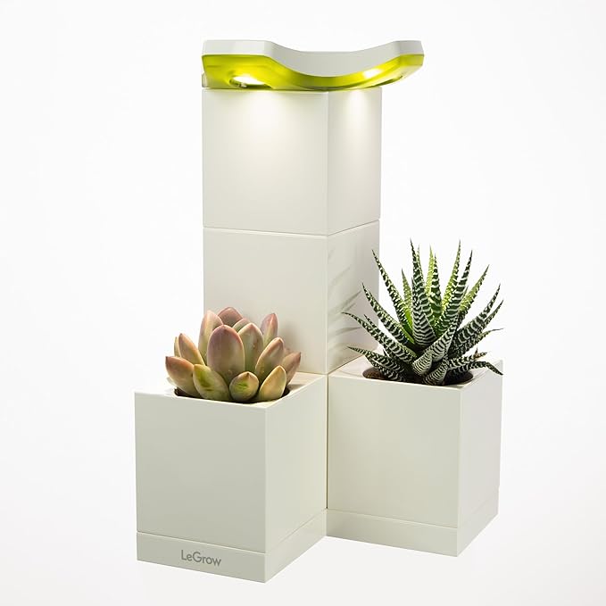 LeGrow Indoor Planter with LED Grow Light, Automatic 12 Hours Timer, 7 Days Watering-Free, 2 Self Watering Pots for Small Plants, Home Decor & Office Desktop, White - Image 9