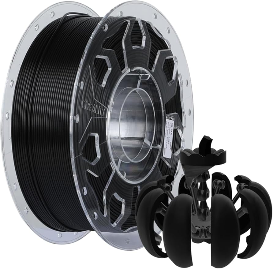 Creality Filament 1.75mm, 3D Printer Filament, 1kg (2.2lbs) Spool, No Warp Enhanced Toughness, Dimensional Accuracy ±0.03mm Printing Filament, for FDM 3D Printers (PLA, PLA - Black) by Creality