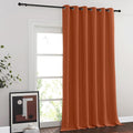 NICETOWN Blackout Room Divider Curtains for Sliding Glass Doors 102 Inches Long 1 Panel, Extra Wide Curtains for Doorway Patio Bedroom Living Room (Burnt Orange, 80Wx102L, 1 Panel) by NICETOWN