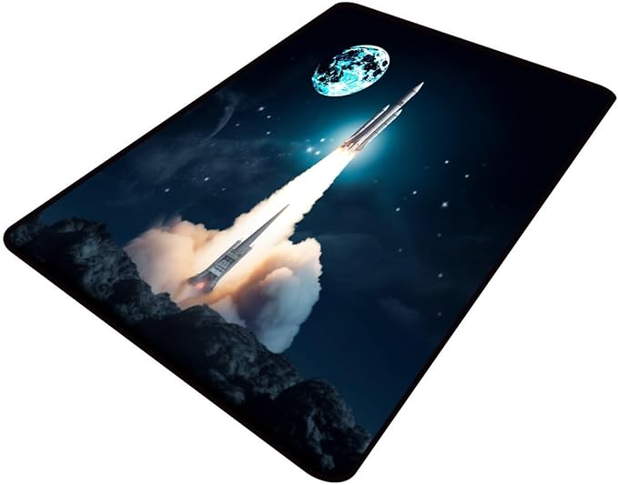 Broadloom, Rocket Liftoff Pattern Printing Lightweight Area Rugs Fade Resistant, Flame Resistant, Quick Dry, Stain Resistant, Waterproof Floor Carpet for Living Room Bedroom, 72 x 108 Inch by Snarena